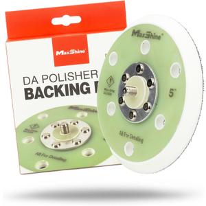 Maxshine 5" Universal Hook & Loop Dual Action Backing Plate  Fits DA Polishers with 5/16" Thread  Supports Up to 10,000 OPM  Compatible with M8S V2 & High-Speed DA Polishers