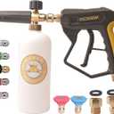 GDHXW X-887 High Pressure Washer Gun with Foam Cannon 2 Adapter 7 Pressure Washer Nozzles,for Car Washing