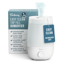 Fontaines Luxury Top-Fill Cool Mist Humidifier - 360° Ultra-Fine Spray, Whisper-Quiet Operation, Dishwasher-Safe Tank, Nightlight & Auto Shut-Off, Easy to Clean for Home, Bedroom, Baby Nursery