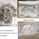 King Size Goose Down Feather Hotel Collection Bed Pillows for Sleeping One Pillow for Back, Stomach or Side Sleepers Stripe White Color