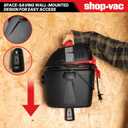 Shop-Vac 9303511 2.5 Gallon Wet Dry Vacuum, 2.5 Peak HP, 1.25 Inch Diameter x 4 Foot Hose, 12 Ft Cord Length, Wall Mounted, Includes Filters, Ideal for Jobsite, Garage, Car & Workshop