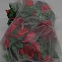 4 Pack (32FT) Artificial Rose Vine Fake Flowers Garland Hanging Silk Rose Ivy Plants Vine for Mother's Day Wedding Arch Party Wall Indoor and Outdoor Aesthetic Art Dcor (Red)