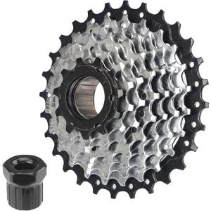 7/8 Speed E-Bike Freewheel 11-28 Teeth/11-32 Teeth Screw On Multiple Freewheel Threaded Type Freehub Replacement Parts