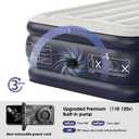 VOSSER Twin XL Air Mattress with Built in Pump Raised,80" Long,Upgraded 18''Inflatable Mattress,Self Inflatable Blow Up Mattress in 2 Mins,Twin Size Air Mattress with Carry Bag for Home,Camping