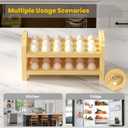 Egg Holder Countertop, 2-Tier Stackable Wooden Egg Holder for 36 Eggs, Space Saving Countertop Organizer, Multi-Size Egg Storage Rack for Chicken Duck Turkey Quail Eggs, Natural