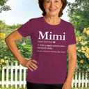 Mimi Shirt for Women Funny Grandma Definition Tee Top Cool T-Shirt for Grandma (M)