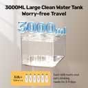 Cat Water Fountain, Wastewater Separation & No Filter Cotton, Pet Water Dispenser with 101oz/3L Large Capacity Tank, Wireless Automatic Water Fountains for Cats Indoor Cat Watering Supplies
