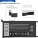 YRDD6 Battery for Dell Inspiron 5591 7586 5491 5481 5482 5485 3310 2-in-1 15 3582 3583 3593 3584 5590 5593 5594 5585 5598 14 3493 5493 5480 3793 Vostro 3491 5481 5581 5490 5590 0YRDD6 01VX1H 0VM732