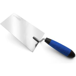 HOGARD 7" Margin Trowel Premium | Made of Stainless Steel | Flat Masonry Hand Trowel Tool with Soft Grip Handle | The Best Bucket Trowel Concrete Tool.