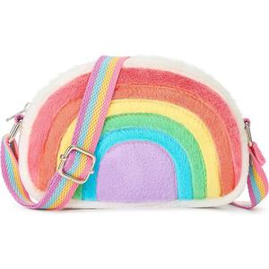 Toddler Purse Easter Basket Stuffers Gifts for Kids: 2-8 Year Old Girl Birthday Gift, Rainbow Crossbody Bag