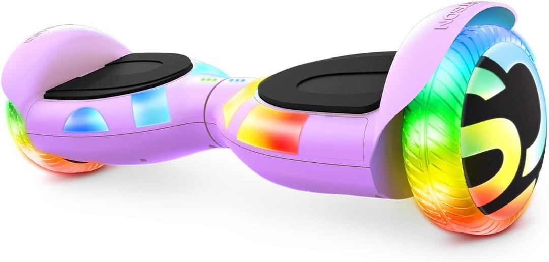 Jetson All Terrain Hoverboard with LED Lights, LED Light-up Wheels, Self-Balancing Hoverboard with Active Balance Technology, Ages 12+ (Purple)
