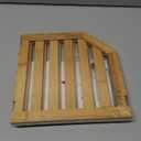 VERTORGAN Bamboo Corner Shelf,2 Tier Plate Organizer for Cabinet and Countertop,Pantry Dish and Spice Rack for Kitchen (1 Pc, Natural)