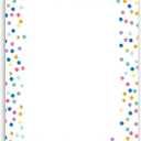 Stonehouse Collection Colorful Confetti Stationery - 8.5 x 11-60 Letterhead Sheets - Colorful Border Letterhead (Colorful Dots)