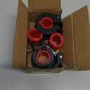 Barbell Clips 1 Inch Quick Release Weight Clamps 0.9-1.18inch Multi-Size Adjustable Olympic Clamps for Bars (Black + Red)