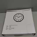 AKCISOT Wall Clock 10 Inch Silent Non-Ticking Modern Clocks Battery Operated - Analog Small Classic for Office, Home, Bathroom, Kitchen, Bedroom, School, Living Room(Black)