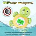 Baby Bath Thermometer, Digital Water Temperature Thermometers with 3 Color Backlit and Temperature Warning, Safety Bath Tube Thermometers Floating Toy for Infant, Toddler (Green tortoise)