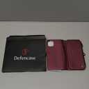 Defencase for iPhone 15 Plus Magnetic Wallet Case Compatible with Magsafe with RFID Blocking Zipper Strap Card Holder for Women Men, PU Leather Detachable Case for iPhone 15 Plus (6.7 inch), Wine Red