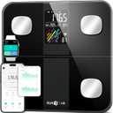 Runstar Smart Scale for Body Weight and Fat Percentage, High Accuracy Digital Bathroom Scale with Large Display for BMI Heart Rate 15 Body Composition Analyzer Sync with Fitness App 400lb