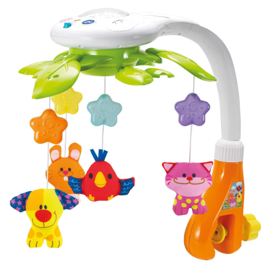 Baby Crib Mobile with Music and Lights - Rotating Musical Mobile for Crib with Star Projector, Calming Lullabies, Nature Sounds - Nursery Crib Toys for Newborn Boys and Girls Ages 0-5 Months
