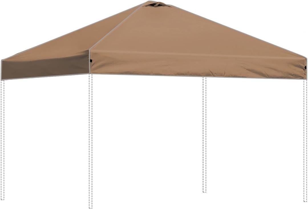 Canopy Replacement Top Outdoor only Suitable for Top Width 118x118 inches Straight Leg Without Central Pole and Side Extensions Pop up Tent, Dark Brown