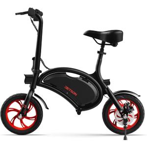 Jetson Bolt Electric Bike, Foot Pegs, Easy-Folding, Built-In Carrying Handle, Twist Throttle, Cruise Control, Up To 15.5 MPH, Range Up To 15 Miles, Ages 13+, Black, JBOLT-BLK, 12 Inch