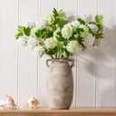 Ceramic Flower Vase 12 inch Farmhouse Rustic Vase Decorative Pottery Terracotta Tall Vases for Home Decor Table Mantle Fireplace Living Room Bathroom Wedding Centerpiece (Large-Terracota)