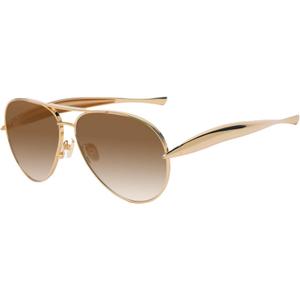 Oversized Aviator Sunglasses For Women 70s Retro 2025 Metal Shades with Gold Streamline Arms