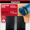 VELCRO Brand All-Purpose Elastic Straps | Strong & Reusable | Perfect for Fastening Wires & Organizing Cords | Black, 30in x 1in | 2 Count
