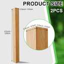 CroBlissful 2 Pcs 3.5 x 3.5 x 48 Inch Stair Post Modern Solid Red Oak Wood Blank Square Newel Post for Stairs Remodeling