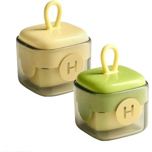 2-Pack Mini Lint Remover Roller - Washable Gel Roller for Reusable Pet Hair Removal on Clothing,Furniture and Carpets (Green & Beige)