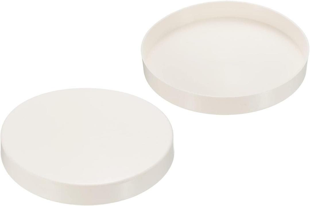 PATIKIL 160mm ID PVC Pipe End Cap Fitting, 2 Pack Furniture Grade Plug Coupling Socket Adapter for DIY, Garden, White