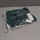 Womens Puff Short Sleeve Tops Summer V Neck Ruffle Collar T Shirt Business Casual Blouse Loose Casual Tshirts (Green, XL)