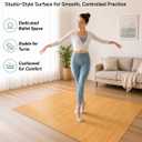 Rocalt Marley Dance Floor 6 ft x 4 ft, Portable PVC Dance Mat | 4.5mm thick PVC, waterproof top, non-slip backing, carry bag, roll-up setup for ballet, jazz, and home studio