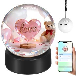 Memory Sphere Ball  Wi-Fi Upload Crystal Video Orb for Custom Photos & Videos  Unique Personalized Gift for Christmas, Wedding, Home Dcor