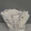 Pallene Faux Fur Plush Throw Pillow Covers 20x20 Set of 2, Luxury Soft Fluffy Striped Decorative Pillow Covers for Sofa, Couch, Living Room, Cream White