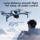 RC Drone with HD Camera 5 Inch LCD Screen Remote Controller, Professional Brushless Motor Drone Auto Return, Waypoints, Foldable Quadcopter with 2 Batteries & Portable Case for Beginners and Adults