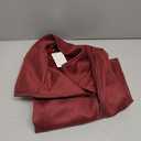 AUTOMET Womens Faux Suede Leather Jacket, Cropped Open Front Coat for Fall Winter Spring, Cardigan Style (Winered), L