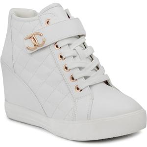 Juicy Couture Women's Platform Wedge Sneakers High-Top Shoes-Journey, Size 8.5