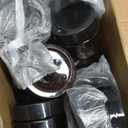 SATINIOR 100 Pcs Plastic Jars with Lids Small Containers Lids Wide Mouth Small Plastic Containers for Lotion Cream Rhinestones Body Butters Travel Storage(1 oz,Amber)