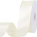 woric Ivory Satin Ribbon 1 1/2 Inch 60 Yards Cream Ribbon Gift Bows for Gift Wrapping Wedding Decor Flower Bouquet Bridal Shower Hair Bows Crafts Home Decor