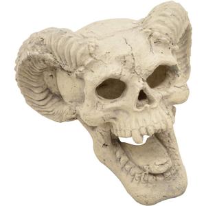 Stanbroil Fire Pit Demon Skull Gas Log for Ventless & Vent Free, Propane, Gel, Ethanol, Electric, Outdoor Fireplace and Fire Pit, Halloween Decor - Patent Pending (White)