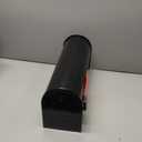 Post Mount Mailbox with Durable Aluminium Flag - Medium Capacity, Black, Galvanized Steel - 6.92 in. W x 8.87in. H x 20.05 in. L - Heavy Duty Metal Mailbox Powder-Coated