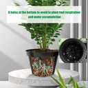 RooTrimmer 10 Inch Plastic Nursery Pots for Plants 10 Pack Plant Pots with Drainage Holes 2 Gallon Nursery Pots Perfect for Indoor Outdoor Plants Such as Herbs, Strwaberrys and Flowers, Black