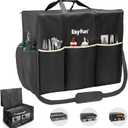 Griddle Carry Bag for Blackstone 22 inch Tabletop Griddle with Hood and Stand (1813/1666/1891), 1680D Heavy-Duty Water-Resistant Outdoor BBQ Griddle with Grill Cover Carrying Bag, Black