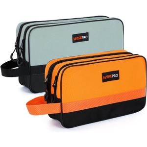 2 PCS Tool Pouch Zipper Bag, Dual Compartments Waterproof 600D Small Tool Bag, Multipurpose Utility Small Tool Pouch for Tool Organizers and Storage