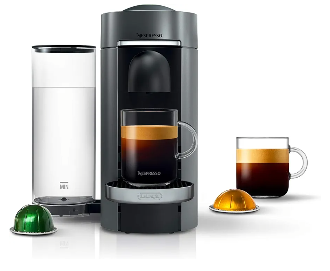 Nespresso Vertuo Plus Coffee and Espresso Maker by De'Longhi, Titan