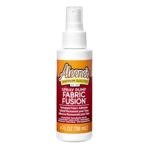 Aleene's Fabric Fusion Spray Pump, Permanent Fabric Glue, 4 fl oz, Fast Drying Spray Adhesive for Cotton, Denim, Polyester - Prime Before Use