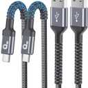 USB to USB C Cable 3A Fast Charging [2 Pack, 6FT], USB A to USB C Charger Cord, Upgraded Extra Durable Braided USBC Cable Compatible with iPhone 17 16 15 Pro Max,Samsung Galaxy S10 S9, LG and More