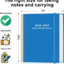 Daily Planner 2026-2027 - Full Page Per Day, July 2026 to June 2026, 2026-2027 Daily Planner with Spiral Bound, Inner Pocket, Perfect for School Office Supplies, 7'' x 10'', Blue
