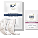 RoC Retinol Correxion Deep Wrinkle Non-Invasive Targeted Patches with Hyaluronic Acid + Firming Peptides for Forehead, 11 Lines, Crow’s Feet and Laugh Lines, (6 Patches) with Retinol Eye Packette